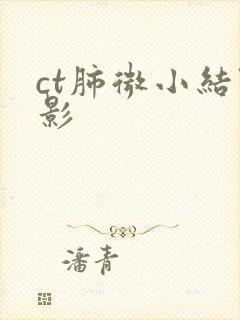 ct肺微小结节影