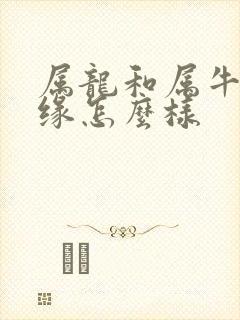 属龙和属牛的姻缘怎么样