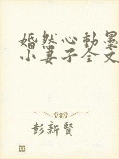 婚然心动墨少的小妻子全文阅读
