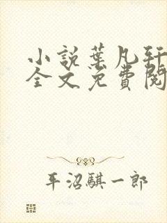 小说叶凡轩雨妃全文免费阅读封面