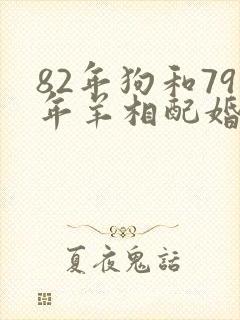 82年狗和79年羊相配婚姻如何封面