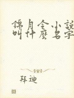 锦月令小说原著叫什么名字