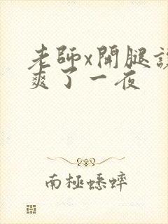 老师x开腿让我爽了一夜封面