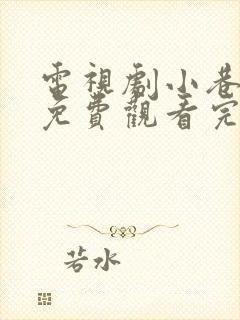 电视剧小巷人家免费观看完整版高清