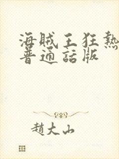 海贼王狂热行动普通话版封面