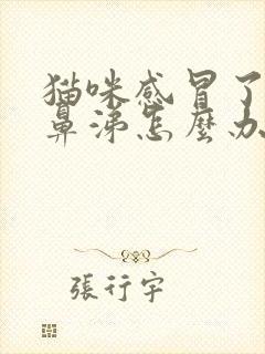 猫咪感冒了流黄鼻涕怎么办封面