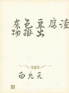 灰色豆腐渣分泌物排出