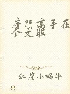 唐门高手在异世全文版