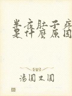 半夜肚子疼拉稀是什么原因封面