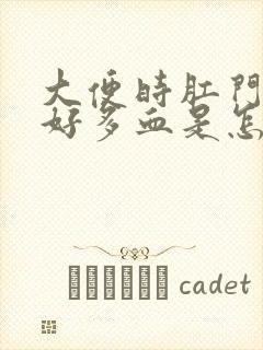 大便时肛门流了好多血是怎么回事