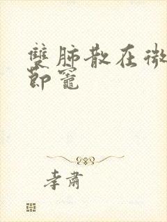 双肺散在微小结节灶封面