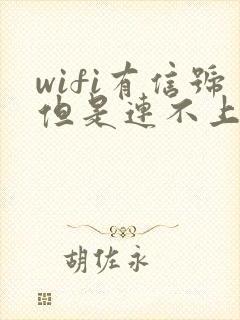 wifi有信号但是连不上网怎么回事