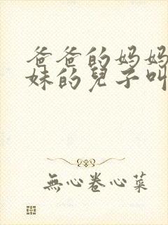 爸爸的妈妈的妹妹的儿子叫什么