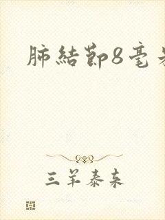 肺结节8毫米封面