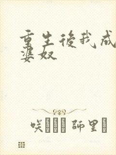 重生后我成了老婆奴封面