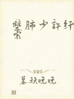 双肺少许纤维条索封面