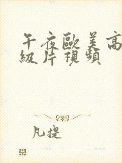 午夜欧美高清一级片视频