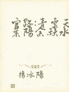 官路:青云天骄叶阳余秋水全本阅读