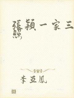 张颖一家三口合照封面