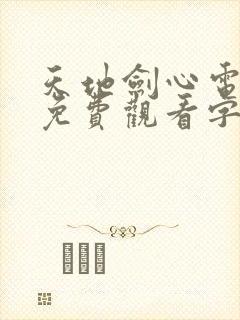 天地剑心电视剧免费观看字幕版封面