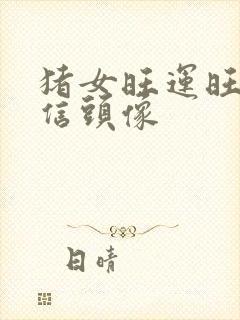 猪女旺运旺财微信头像