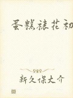 蛋糕裱花初学者封面