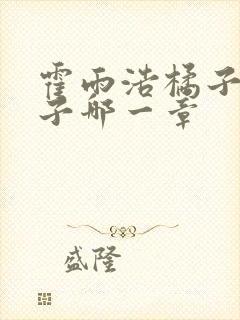 霍雨浩橘子生孩子哪一章