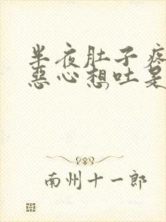 半夜肚子疼有点恶心想吐是怎么回事