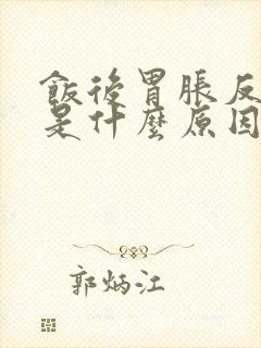 饭后胃胀反酸水是什么原因封面