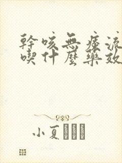 干咳无痰流鼻涕吃什么药效果最好