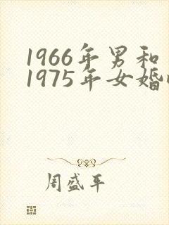 1966年男和1975年女婚配好吗封面