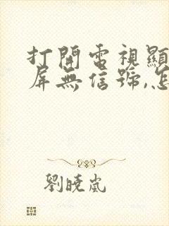 打开电视显示蓝屏无信号,怎么调