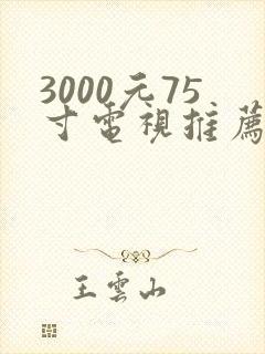 3000元75寸电视推荐封面