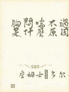 胸闷喘不过气来是什么原因