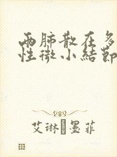 两肺散在多发实性微小结节