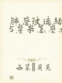 肺磨玻璃结节15厘米怎么办