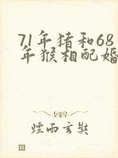 71年猪和68年猴相配婚姻如何