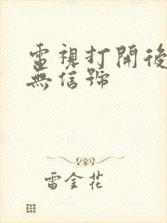 电视打开后显示无信号