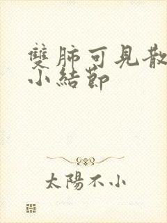 双肺可见散在微小结节