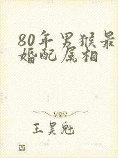 80年男猴最佳婚配属相