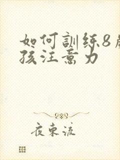 如何训练8岁男孩注意力封面