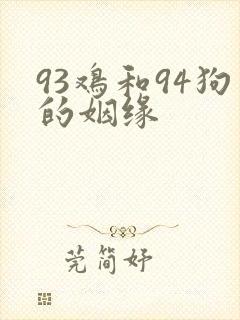 93鸡和94狗的姻缘