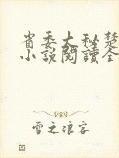 省委大秘楚东恒小说阅读全文封面