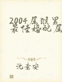 2004属猴男最佳婚配属相