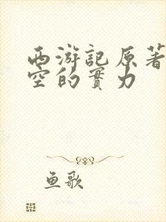 西游记原著孙悟空的实力