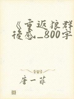 《重返狼群》观后感_800字