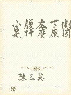 小腹左下侧酸胀是什么原因封面