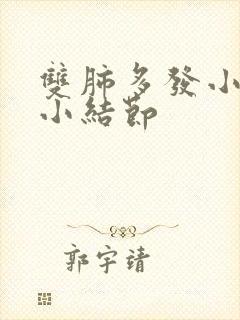 双肺多发小 微小结节