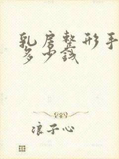 乳房整形手术要多少钱