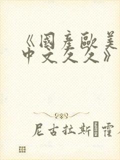 《国产欧美日韩中文久久》